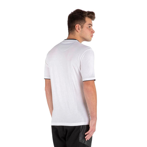 T-shirt Uomo in tinta unita con logo sul davanti tono su tono Bianco GAELLE- Francavilla Moda
